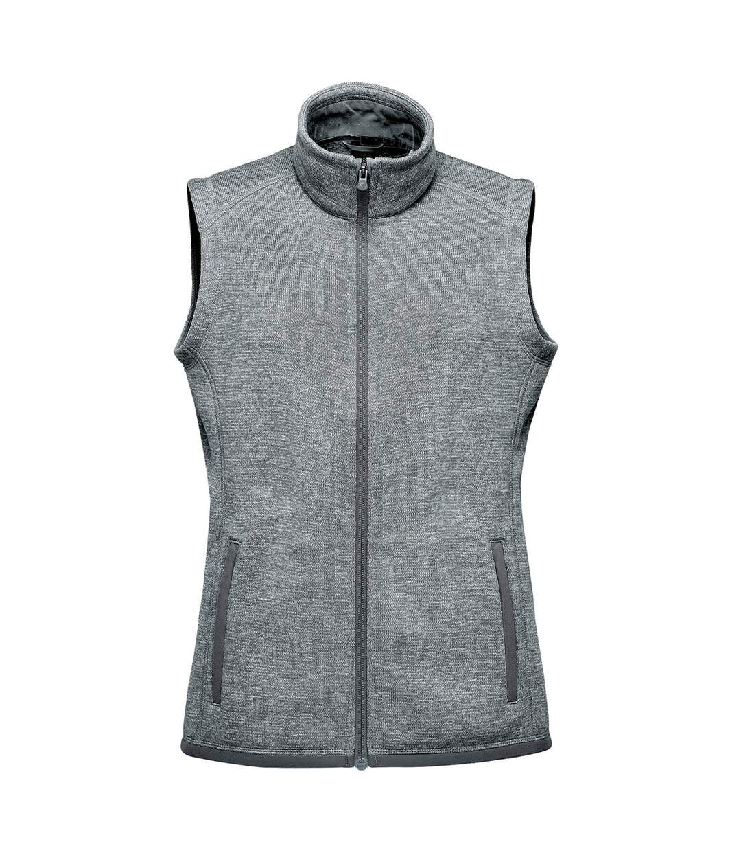 Womens/ladies avalante knitted heather full zip gilet granite Stormtech