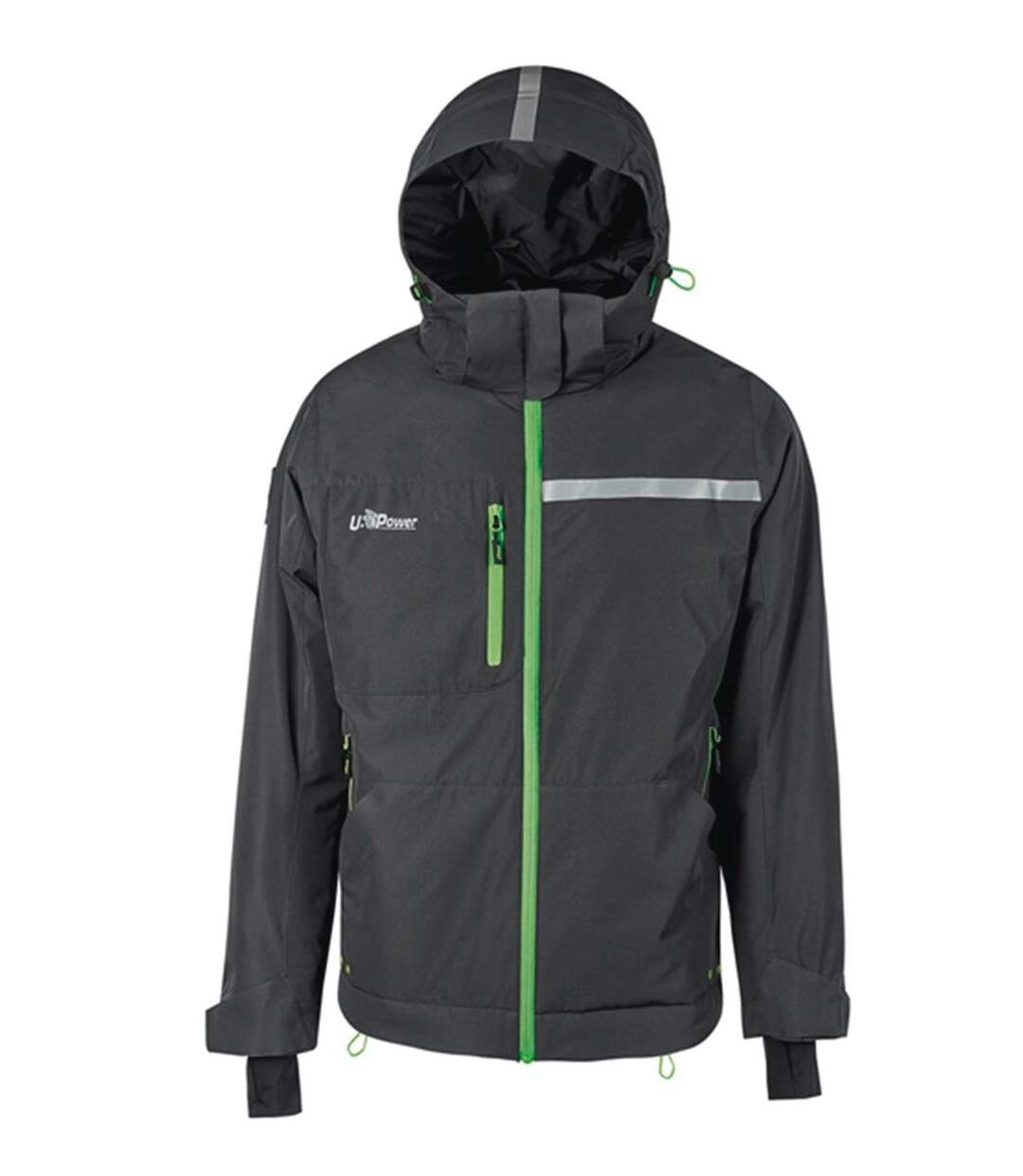 Veste de travail - Homme - UPFU255 - gris asphalte et vert