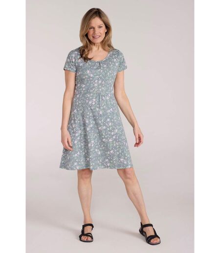 Womens/ladies flora denim uv protection midi dress pale green Mountain Warehouse