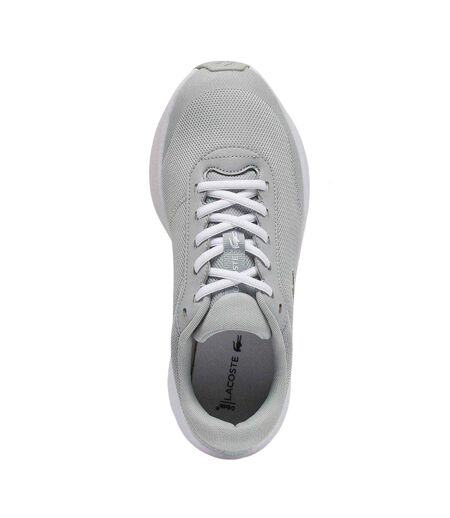 Mens Neo Runbase Mesh Cushioned Trainers Grey White Lacoste