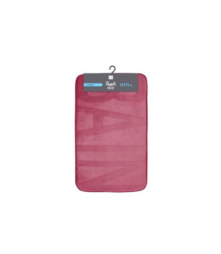 Tapis de Bain Microfibre Relief 45x75cm Framboise