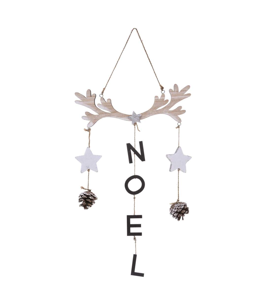 Décoration de Noël à suspendre en bois Terre sauvage - Beige-1