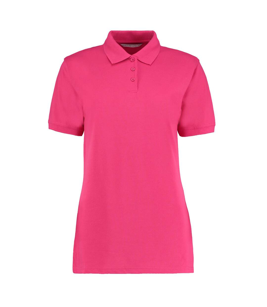 Womens/ladies Klassic Pique Polo Shirt Raspberry Kustom Kit-1