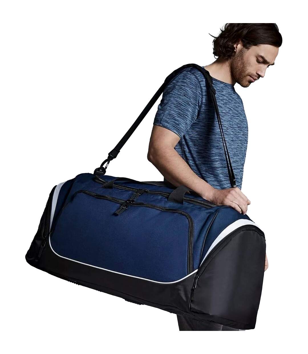 Sac de voyage très grande taille 115 litres taille unique bleu marine/noir/blanc Quadra-3