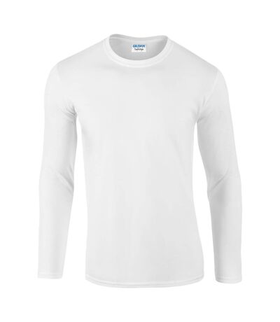 T-shirt à manches longues hommes blanc Gildan