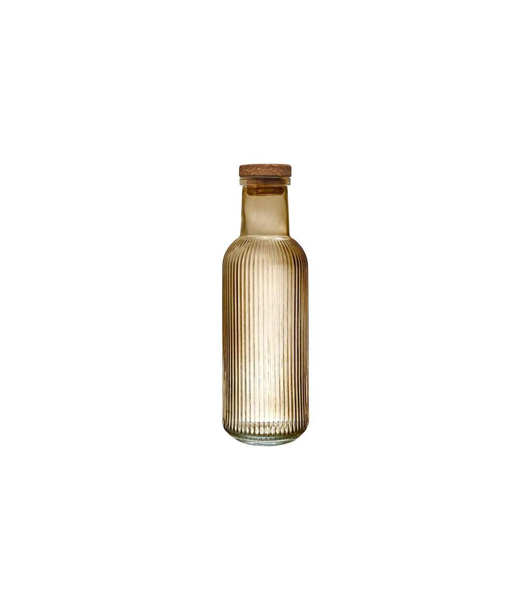Bouteille en Verre Striée Ambre 1L Orange-1