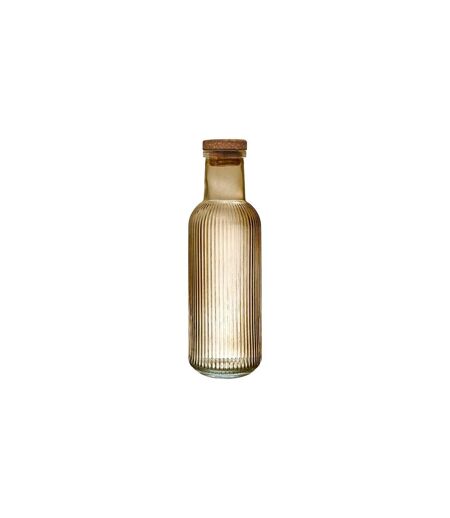 Bouteille en Verre Striée Ambre 1L Orange