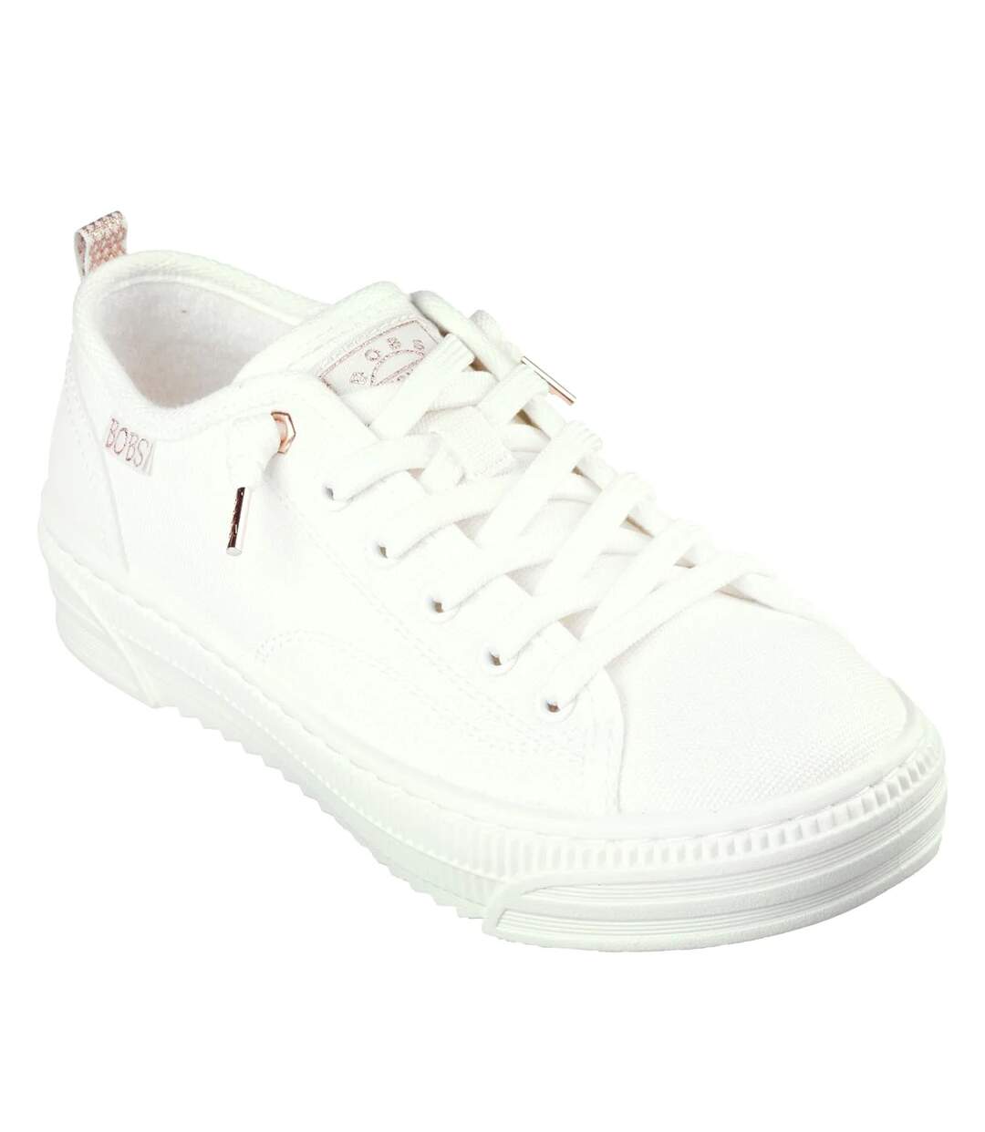 Womens/ladies bobs copa trainers off white Skechers-1
