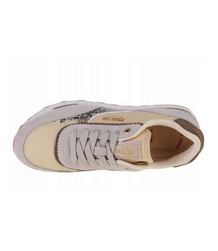 Baskets Motif/style Logo Femme Beige Crème Big Star