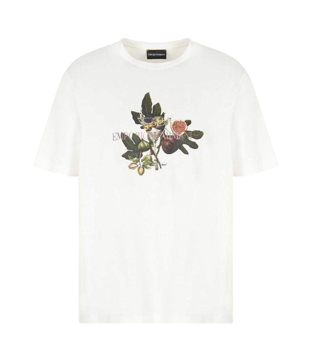 T-shirt Col Ras-du-cou Imprimé Graphique Coupe Classique Blanc Emporio Armani EA7-2