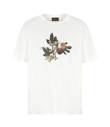 T-shirt Col Ras-du-cou Imprimé Graphique Coupe Classique Blanc Emporio Armani EA7