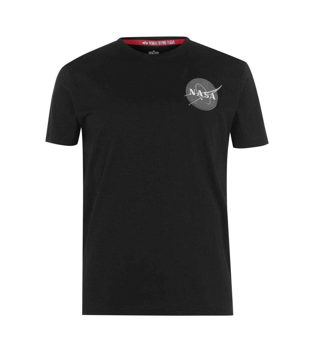 T-shirt Motif/style Navette Alpha Industries Homme Noir NASA-1