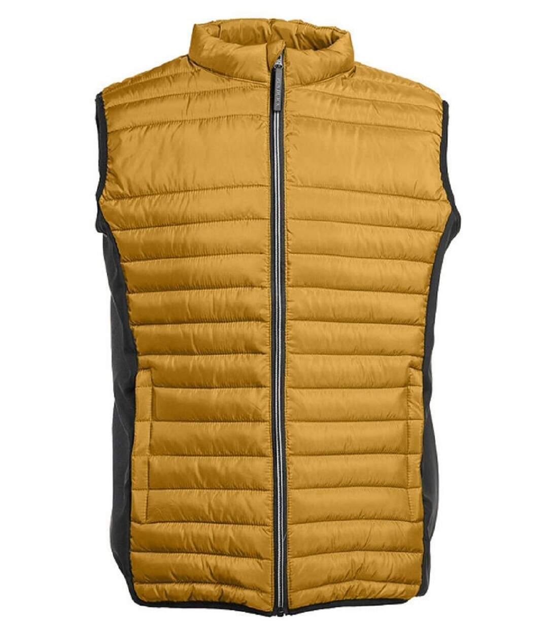 Bodywarmer bi-matière - Homme - Pen Duick - PK316 - jaune moutarde et noir-1