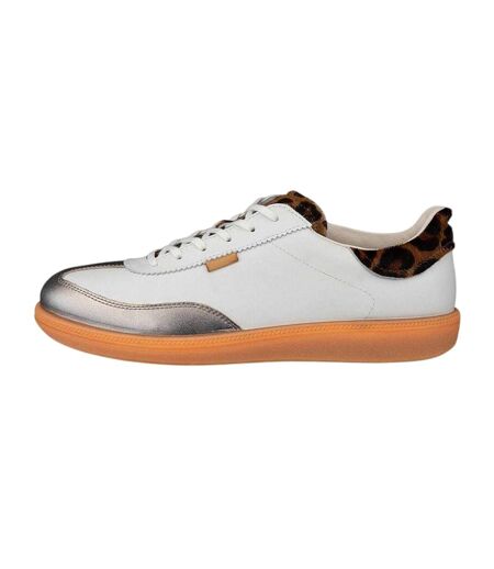 Tennis Motif/style Imprimé Léopard Femme Gris Blanc Ecco