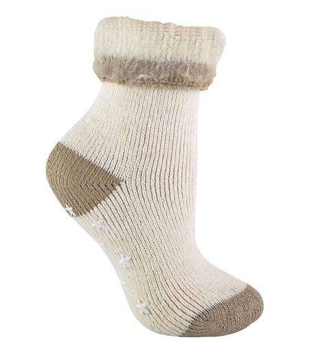 Ladies Alpaca Wool Slipper Socks with Grippers