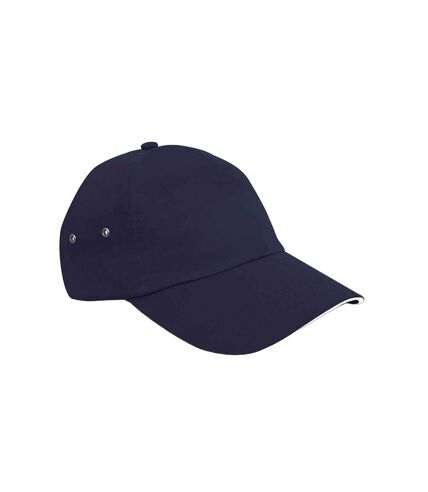 Unisex adult 5 panel cotton cap navy Result Headwear