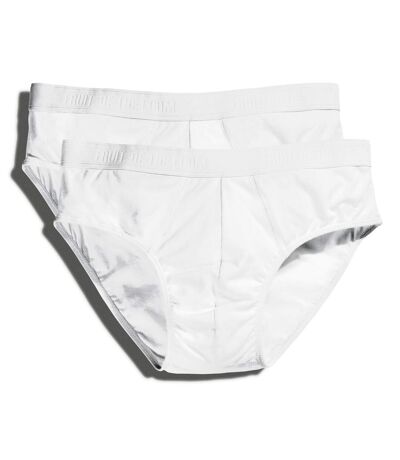 Fruit Of The Loom Mens Classic Sport Briefs (Pack Of 2) (White)