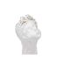 Vase Déco en Porcelaine Young Lady Roses 26cm Blanc-3