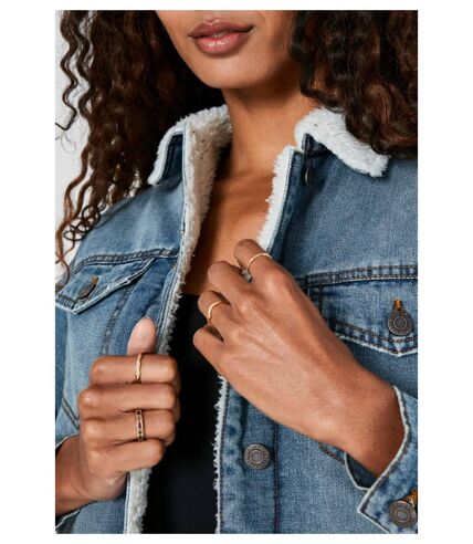 Veste sherpa en denim