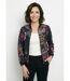 Blouson esprit bomber tissu bouclette imprimé-1