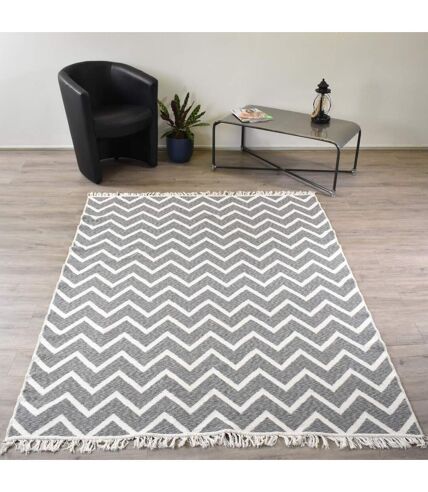 Tapis kilim reversible en coton motif scandinave BY