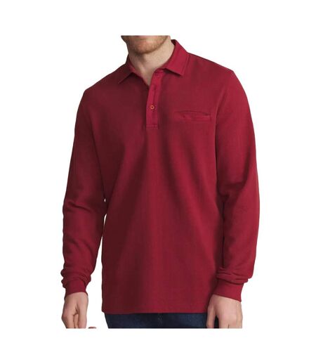 Polo manches longues rouge homme tbs cavezpol