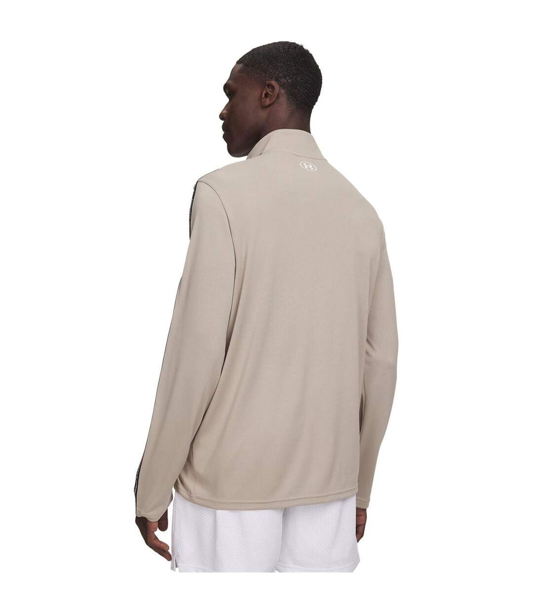 Haut Ample Manches Longues À Col Montant Tech Homme Taupe Noir Blanc Under Armour-2