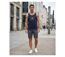 CHALLENGER SORGO2 - Débardeur marine pour homme en pur coton avec sérigraphie : le style sportswear aux détails contrastés kaki-5
