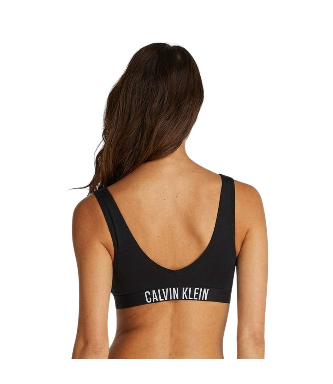 Haut De Maillot De Bain Motif/style Découpé Femme Noir Calvin Klein-3