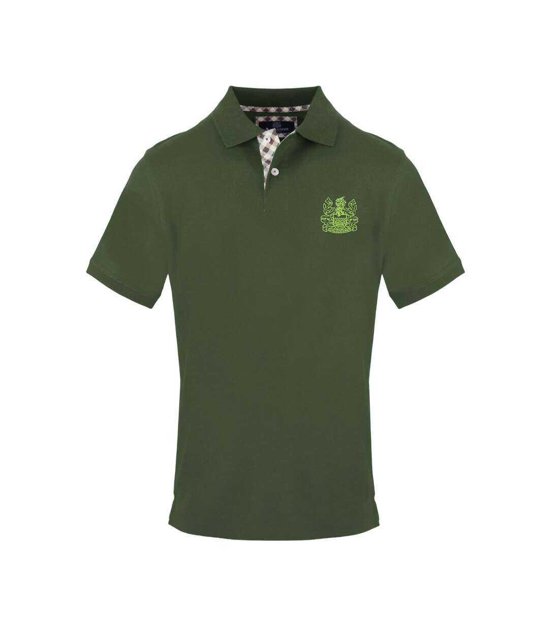 Polo Motif/style Logo Homme Vert Kaki Aquascutum-1