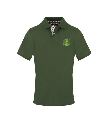 Polo Motif/style Logo Homme Vert Kaki Aquascutum