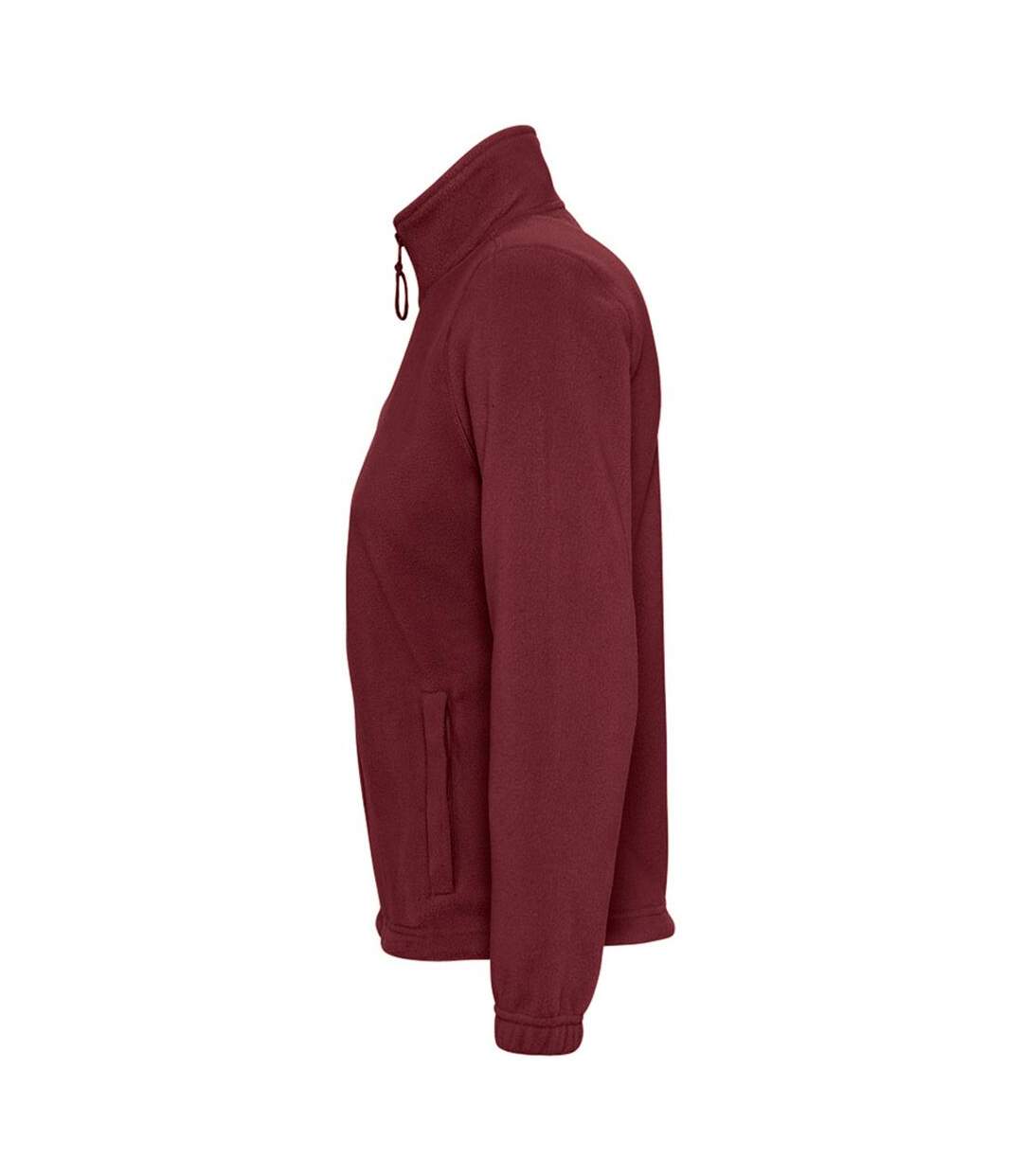 Veste Polaire North Femme Bordeaux SOLS-3