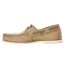 Mens Leather Contrast Laces Boat Shoes Light Taupe Timberland-3