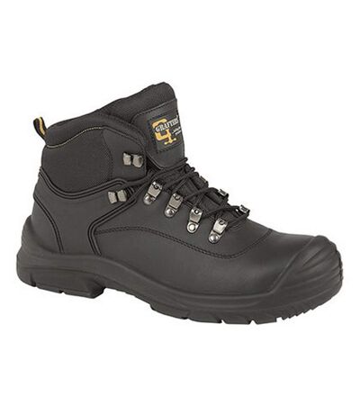 Grafters Mens Super Wide EEEE Fitting Safety Boots (Black) - UTDF1320