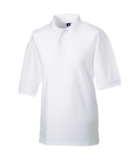 Jerzees Colours Mens 65/35 Hard Wearing Pique Short Sleeve Polo Shirt (White)