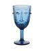 Verre à pied Visage bleu Lot de 2