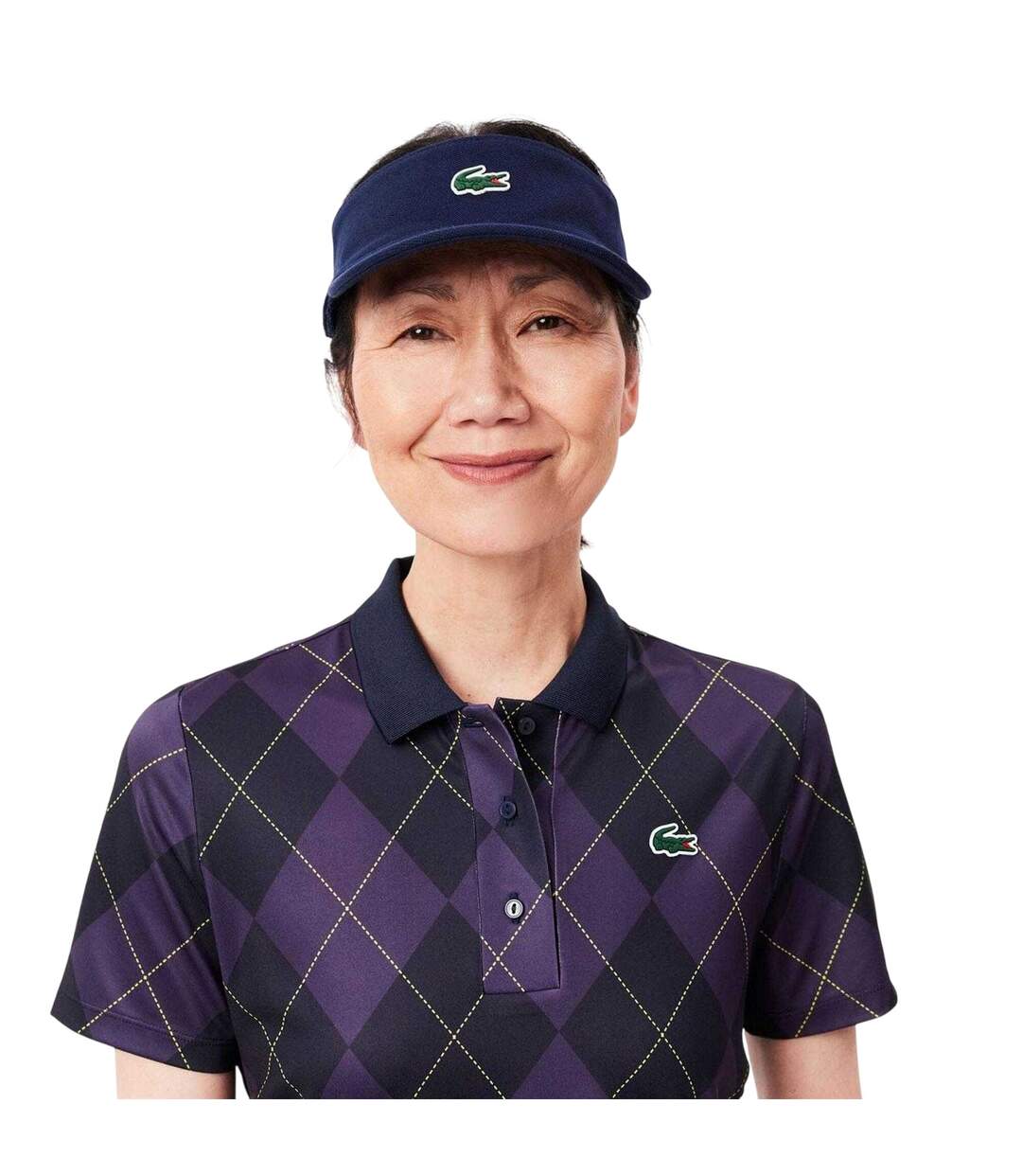 Polo Motif/style À Carreaux Femme Violet Lacoste-4
