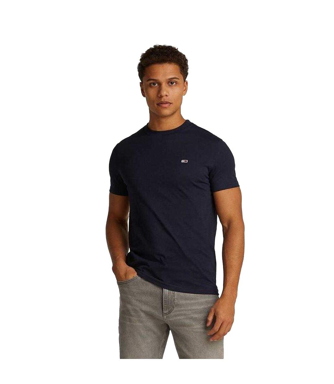 Pack Of 2  Mens Embroidered Logo T-shirt  Navy Ecru Tommy Jeans-2