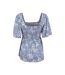 Womens/ladies hydra shirred top dark blue Mountain Warehouse