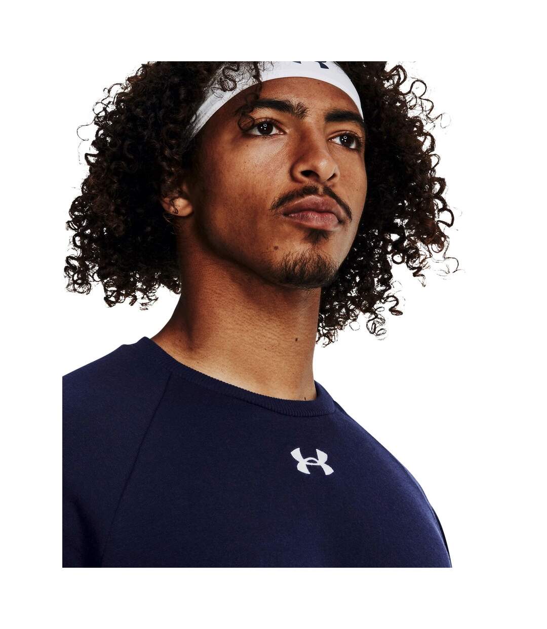 Sweat rival adulte bleu nuit / blanc Under Armour