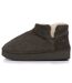 Isotoner Chaussons Bottillons femme dessus en cuir, semelle plateforme-3