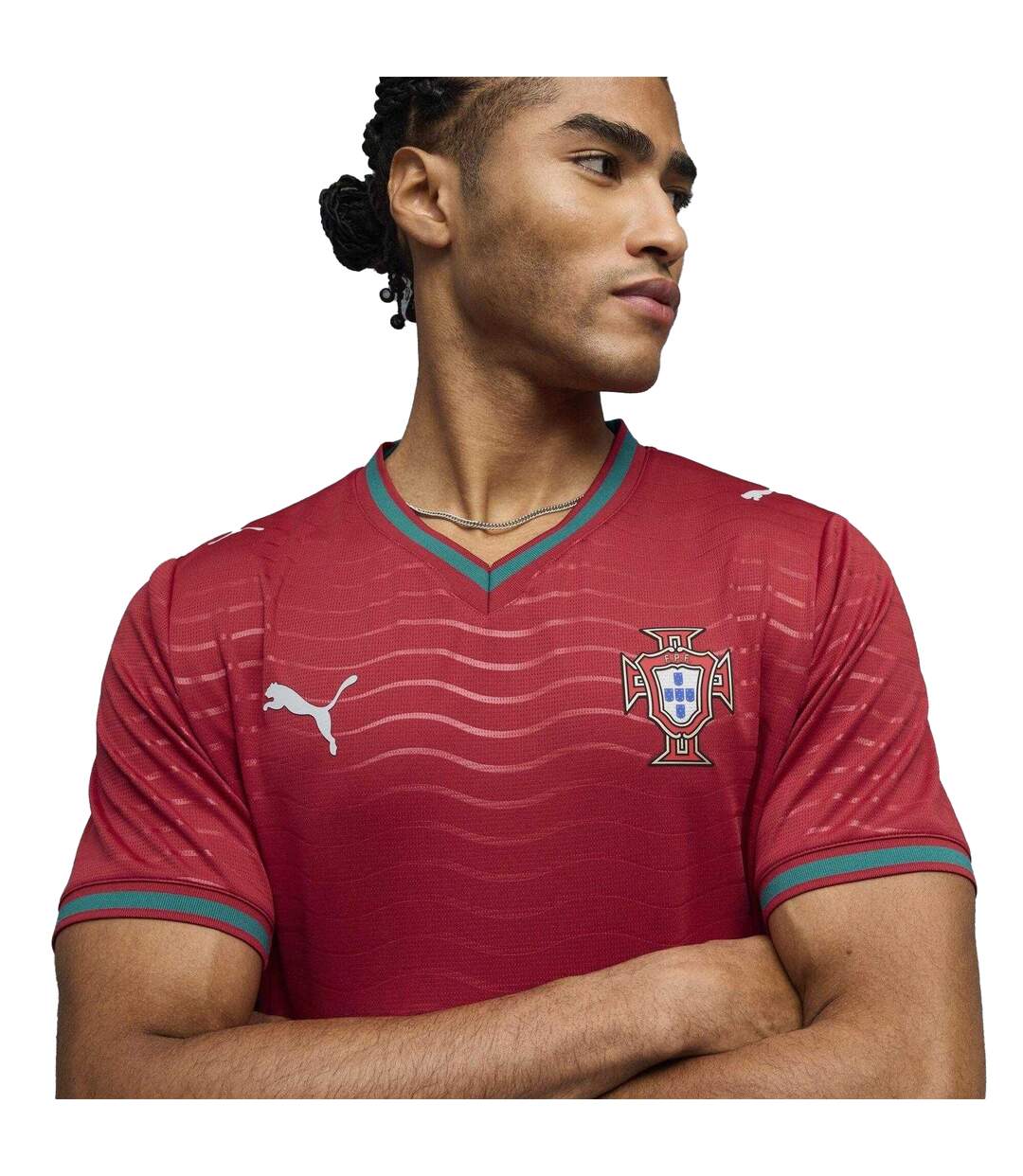 Mens Portugal Fc Home Shirt Red Green Puma-3