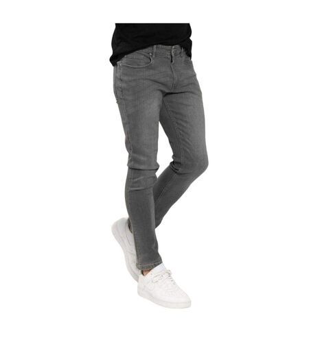 Mens Denim Skinny Jeans Charcoal Firetrap
