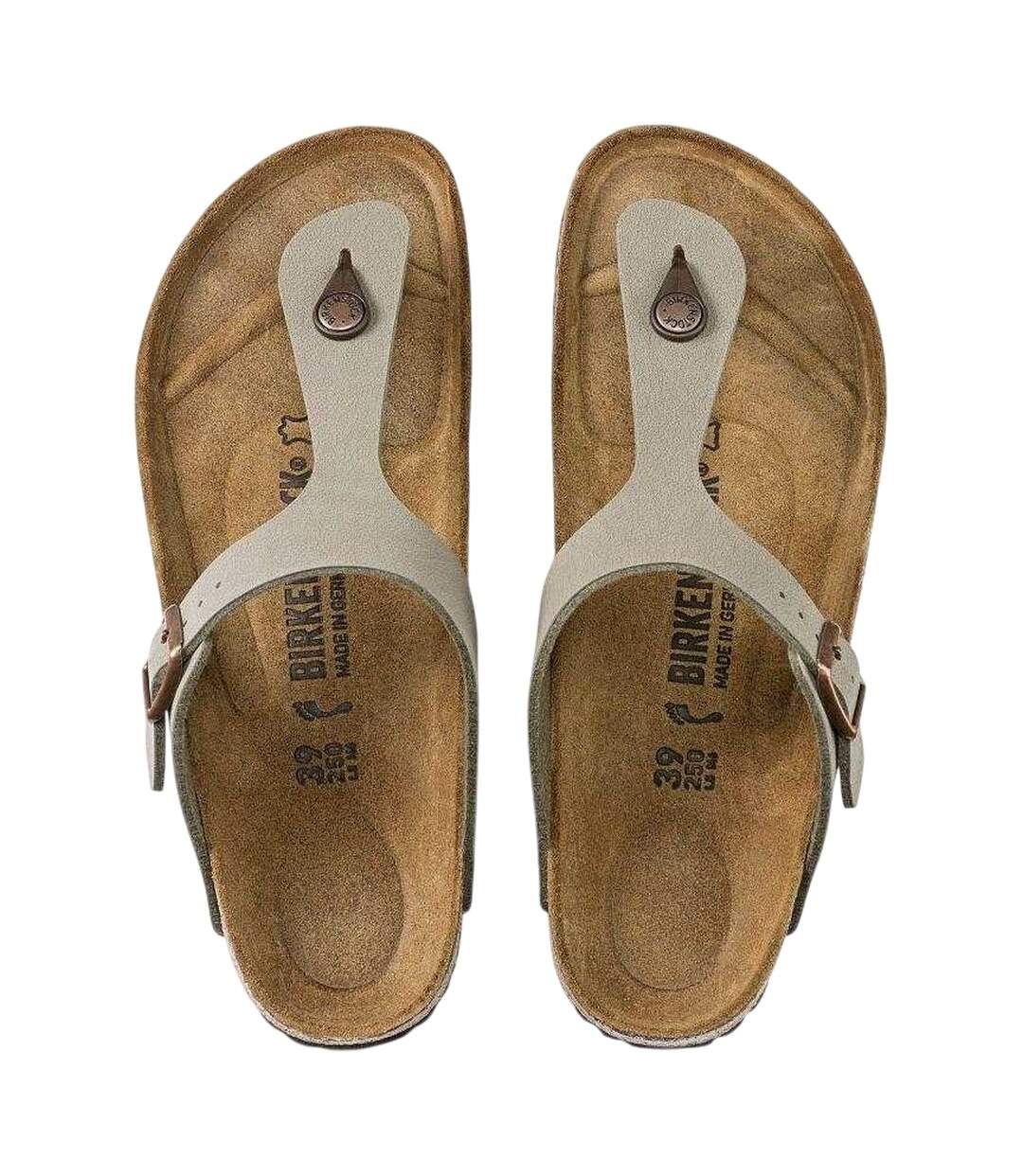 Tongs Gizeh Femme Beige Gris Birkenstock-3
