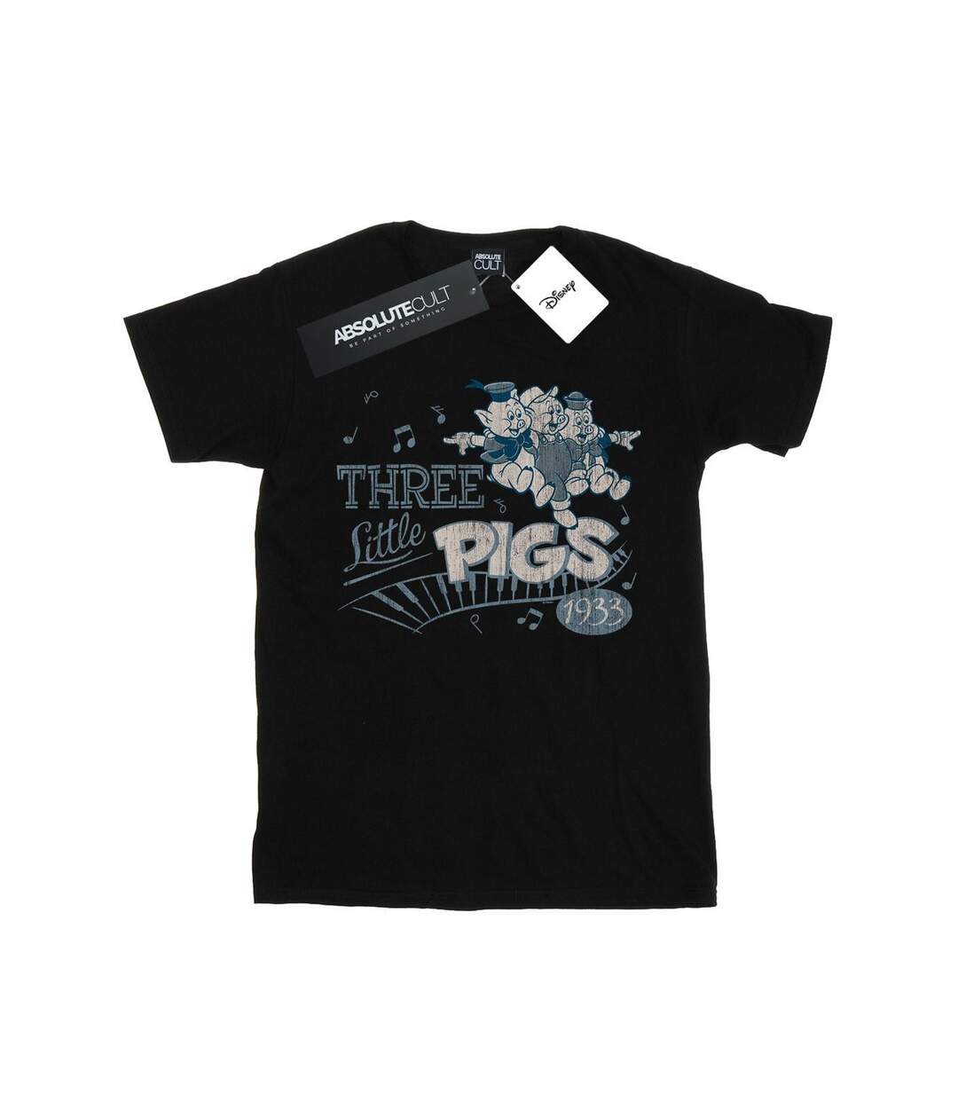 Disney - T-shirt THREE LITTLE PIGS - Femme (Noir) - UTBI17710-1