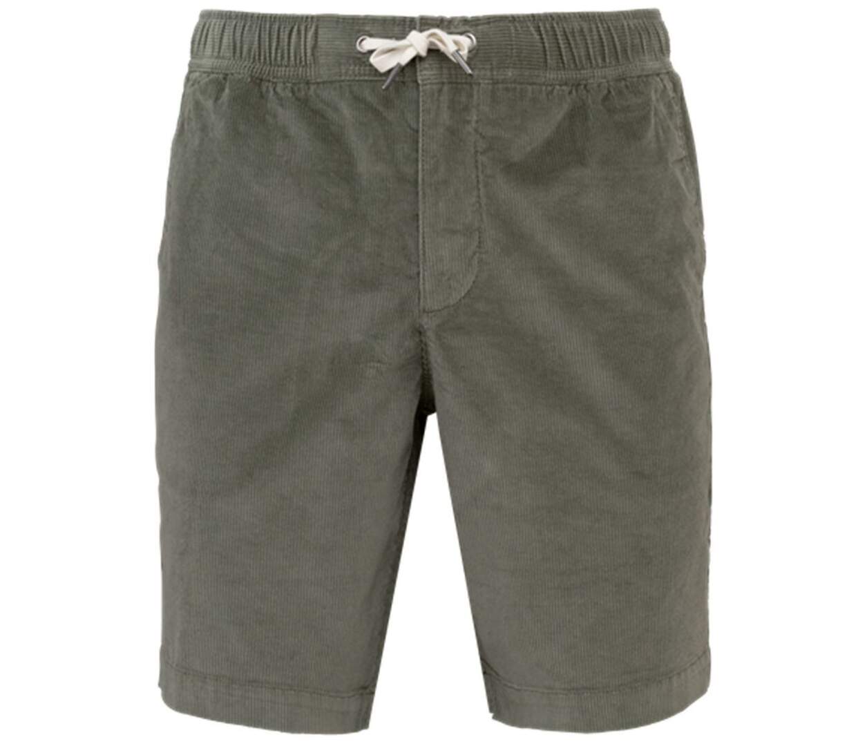 Short en velours côtelé - Homme - PATS742 - vert kaki pâle-1