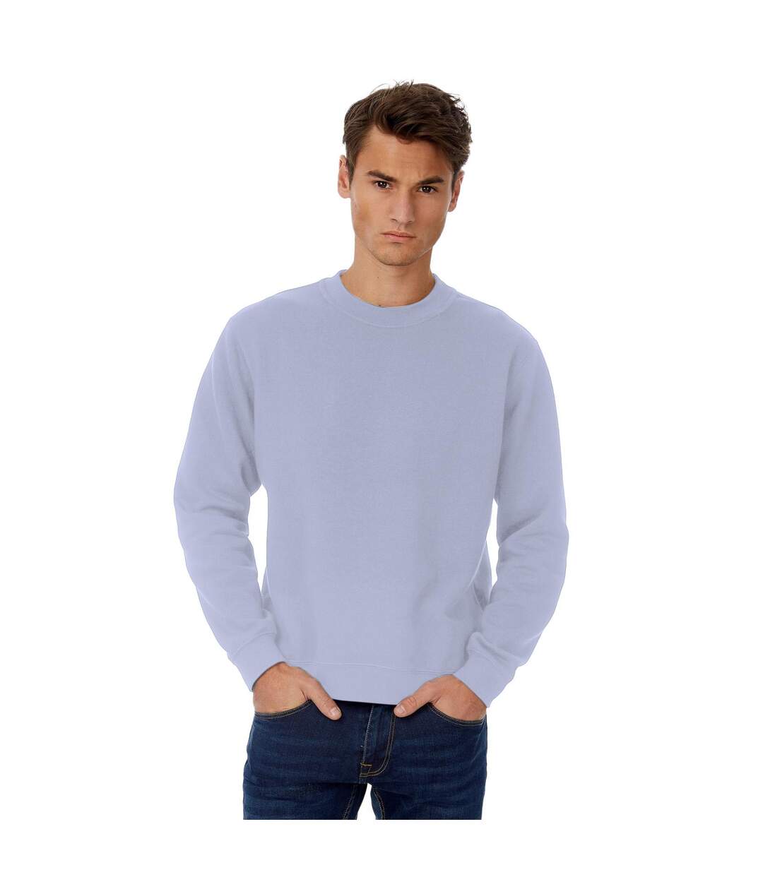 Sweatshirt À Manches Longues Pour Hommes Lavande B&C-1