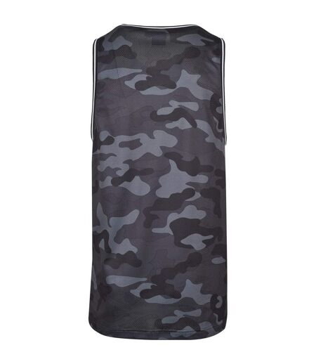 Débardeur Motif/style Camouflage Homme Noir Gris Gris Clair Urban Classics