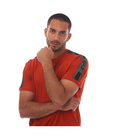 T-shirt Style Logo Ea7 Homme Orange Emporio Armani