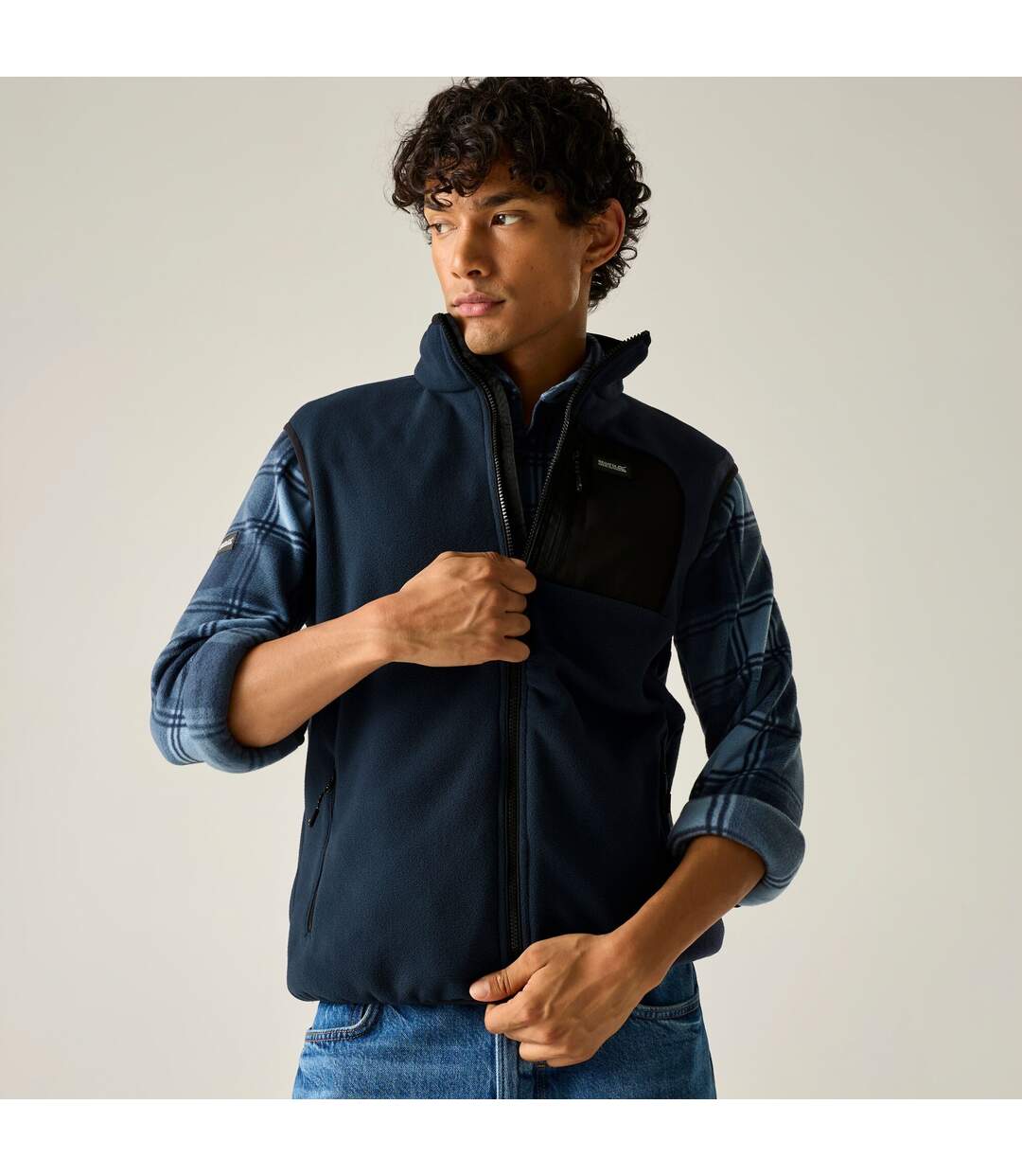 Mens Frankie Fleece Gilet Navy Black Regatta Professional-1